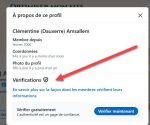 la vérification sur LinkedIn